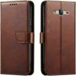 Slugabed Flip Cover for Samsung Galaxy On7, Samsung Galaxy On7 Pro | Magnetic Closurer| PU Leather Magnetic Wallet Back Cover Case (Brown)
