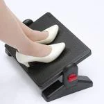 Metron Adjustable (Tilt Angle) Under Desk Footrest for Home Office Gamming Chair | Plastic Ergonomic Foot Rest | Color Black | Material ABS | Pack of 1