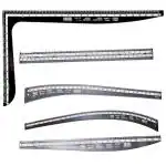 HIRDAY New Complete Fashion Designing Tailoring Scales Set of 5 - Hip Curve, Arm Curve, Leg Curve, Ruler, L Scale Round
