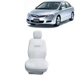 Kingsway Towel Fabric Car Seat Covers for Honda Civic, 2006 - 2015 Model, Material: 100% Cotton, Color : White, Complete Set of All Seats (Car Specific Front + Rear Seat Covers)
