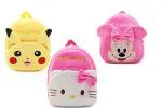 Toil Moil Kid School bag Cute Small Soft Plush Velvet Fabric-Pack Of 3