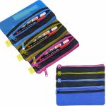 Shuban Matty Zipper Pouch A6 Size Storage Bags for Office School Home Travel Cosmetic (A6-5 Pack -Multicolor)