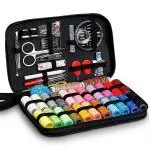 ELEPHANTBOAT 98 Pcs Sewing Kit, Portable Sewing Kit Box Sewing Supplies Accessories With 24Pcs Thread Spools, Scissors, Thread Needles, Tape Measure For DIY, Adults, Beginners, Emergency, Travel, Home