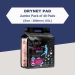 Cailin Care Extra Dry & Soft Sanitary Napkin Sanitary Pads (Total 40 Pads| XXL| 280mm)