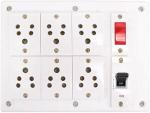 Saifpro Pvc Extension Board With 6 Sockets, 1 Indicator, 1Mcb Tripper 1 M - 1 Metre