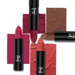 PERPAA Creamy Matte Lipstick Combo Set Of 4 Bright Long Stay Intense Color 3.5gm Each|Maroon Pink, Mauve Pink, Light Orange, Dark Brown