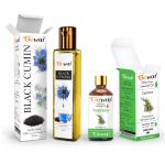 GO WOO Pack of 2 Cypress Essential Oil and Black Cumin Carrier Oil-100%Pure Oil For Skin care 110ML