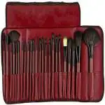 AVTY Professional Wooden Makeup Brushes Set with Roll On Pouch (Pack of 24)
