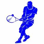 DECOR VILLA Multicolour Sports Badminton Player Wall Sticker & Decal(PVC Vinyl,Size-58 CM X CM 43 CM)