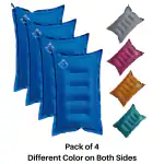 PM Square's Inflatable Pack of 4 Air Travel Pillow for Train, Bus, Camping, Hostel and Office