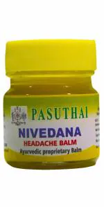 Nivedana Balm Headache Relief Ayurvedic & Herbal - 10 Gram Travel Size - pasuthai Panchagavya products