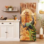 Bnezz Self Adhesive Fridge Sticker & Refrigerator Sticker (ChinesePeacock) Pack Of 1 Roll (60x160)cm Suitable For All Double Door and Single Door Refrigerator