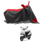 KEDIT New TVS Jupiter Dis Water Resistant - UV Protection & Dust Proof Full Bike - Scooty Two Wheeler Body Cover for TVS Jupiter Dis Red Patta KKB-484