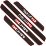 CARIZO Door Sill Plate Protectors Guards Sill Scuff Cover Panel Step Protector (4x4 Off Road, Black & Red, Pack of 4) Compatible with Hyundai Venue