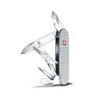 Victorinox Swiss Army Knife - Pioneer X - 9 Functions, Multitool with a Pair of Scissors in Alox Scales- Grey, 93 mm