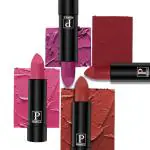 PERPAA Creamy Matte Lipstick Combo Set Of 4 Bright Long Stay Intense Color 3.5gm Each|Red, Magenta, Pink, Rose Red