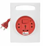 Amster 3 Sockets Universal Multi Plug Extension Board/Power Adapter with 4 Meter Heavy Duty Cord (Grey)