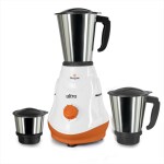 Stargaze Ultra 500 Watt Stainless Steel Jars Mixer Grinder with 3 Jars for Kitchen (Orange and White) 1 year Warranty