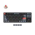 Keychron K8 Pro wireless/wired mechanical gaming keyboard with RGB backlight. Features Gateron Mechanical G-Pro switch for responsive gaming. 87 (Tenkeyless), 80% size. Compatible with Mac and Windows. 4000mAh battery for long-lasting use. Aluminium Body