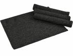 Yellow Weaves Jute Texture Table Mats / Placemat 4 Pieces (Black, 32 X 47 CM)