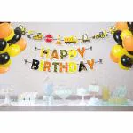Untumble Construction Theme Birthday Party Supplies for Boys 1st Birthday JCB 2nd Birthday Decoration kit (Pack of 42 Pieces)