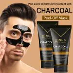 Globus Naturals Charcoal Peel off Mask for Blackhead Removal, For Men with Oily & Acne Prone Skin, (Set of 2) 100g