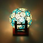 Afast Wall Lamp/ Light, Wood, Glass, Round, B22 Holder, Multicolor KM9####Home decore####Wall Lamp###Lamp cover