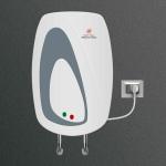 RADWINGS Impex Instant 5Ltr 3000-Watts AI-Powerful Heating Water Heater 5 Star Rated(Geyser) SS Tank with Automatic Multiple Safety System Electrical |Rust & Shock-Proof| 5-Years Warranty (White,Grey)