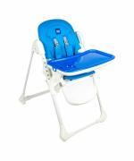 MeeMee Ultra Baby High Chair 7 Height Adjustment Levels 3 Folding & Feeding Tray (Blue) (Blue)