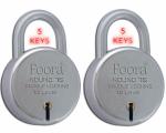 Foora big size lock and keys door lock for home round 75mm padlock with 5 each keys double locking 8 lever gate, shop shutter (Round 75mm Big Boss Pack 2)