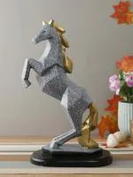 CraftVatika Horse with Uplifted Legs Standing Showpiece for Home Decor Office Decoration Gift Item