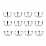 Vinod Stainless Steel Two Tone Bowl Set of 12 pcs, Capacity 200 ml, Smokey Grey