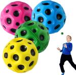 GOTHI 1PCS Moon Ball Toy Bouncy Bouncing Ball for Kids Bounce Playground Ball Gift Boys and Girl Crazy Fun for Children (Pack of 1) (Colour as per Availibility) Ball Bouncy Coral Anti Stress Bouncing Kids Soft Rubber Bounce Set Playground Gift PACK OF 1