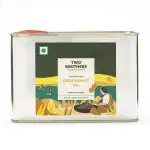 Two Brothers Organic Farms Groundnut Oil, Wood-Pressed, Single-Filtered Oil 2 Litre -Tin Can