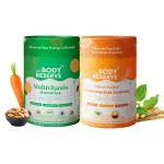 The Body Reserve Multivitamin Gummies And Ashwagandha Gummies combo For Men Women Strawberry Flavourd Natural Sleep Aid for Muscle Recovery With Kids Growth Gummies, (30 Each, Pack of 2)