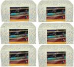 SALEXA Saree Cover NONWOVEN Brown Flower Print,Saree Bag Pack of 6 (Yellow, White)