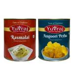 Yuvraj sweets rasmalai Patty & Angoori Petha combo pack (1 kg x 2 ) pack