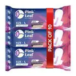 Pink Leaf Women's Regular (240mm) Sanitary Napkin (70 Pads with Disposal Bags) Double Wing Shape, Rash, Skin Friendly, Absorbs upto 100% Fluid | Up to 12 Hours of Protection (Pack of 10)