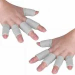 JoyFit Finger Support Sleeves, Grey, 10 Pcs