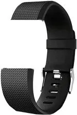 SWAPME + Replacement Bands for Fitbit Charge 2, Silicone Adjustable Classic Bands Smart Band Strap (Black)