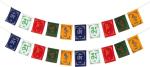 PARTY MIDLINKERZ Tibetan Prayer Multicolor Polyester Car Window Flag - Pack Of 2