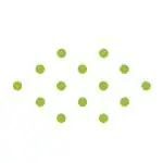 Comet Busters Light Green Round Bindi For Women