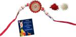Kavim Kids RAKHI 23521 Gold Finish Rakhi Set (One cartoon caracter metal rakhi for Kids with Greeting card and Roli Chawl)