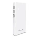 TP TROOPS 2.1A 3-USB Port Power Bank 11400mAH Battery Charger PVBA Flashlight for Cell Phone DIY Universal Portable - White