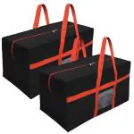 Storite Black Nylon Toys Storage Bag, 128 Ltr (Pack Of 2)