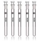ABGIL Borosilicate Glass Test Tube With Stopper 5 ml Capacity 5 Units - Height x Dia (100mm x 12mm)
