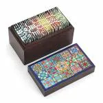 Octavius Assortment of Fine Teas in Wooden Box Tile Motif Print - 30 Tea Bags