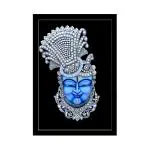 Dharvika Innovations Design 25 Synthetic Shrinathji Photo With Frame, 11 X 14 Inch