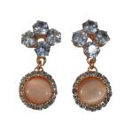 Priyansh Enterprise Handmade Gold D1 Crystal Ad Earrings For Parties, Festivals For Women