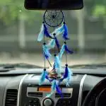 DULI Handmade Blue Metal Car Hanging Dreamcatcher - 41 cm